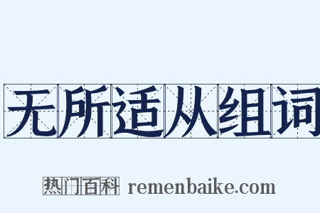 无所适从组词是什么意思的图片